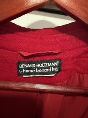 Bernard Holtzman by Harve Benard Ltd Women’s Red Long Overcoat Wool 6