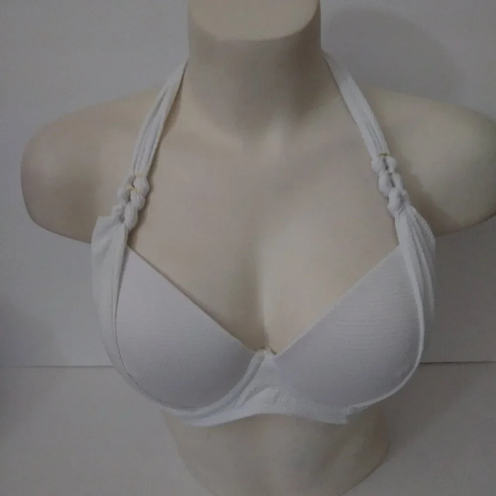 White knotted swim top size S