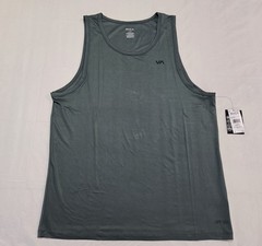 RVCA Mens Robey Green UPF50 Tank Top L Large NWT $50