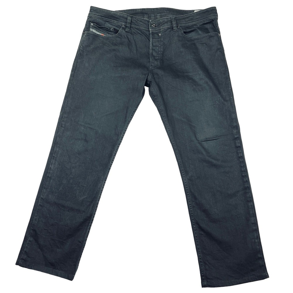 Diesel Safado Jeans Mens 38×30 Black Regular Slim Straight Button Fly 0Z886