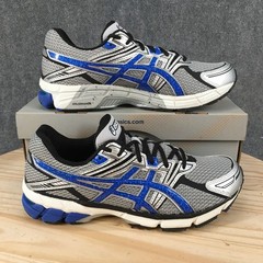 ASICS GT-1000 Running Shoes Mens 10 4E Sneakers Lace Up Leather Silver T2L3N