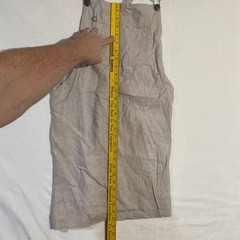 Purnell Santa Barbara Womens Overall Mini Dress 10/30 Gray Work Wear Pockets