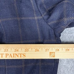 Stafford NWT Blazer Windowpane Blue Mens 56R Wool Blend Lightweight $220 MSRP
