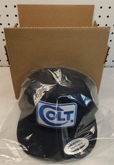 Colt Patch on Yupoong Trucker Hat YP Classic 6006 Snapback Black/Black