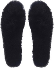 Black Sheepskin Insoles Women’s Premium Think Wool Fur Fleece Inserts Cozy & …