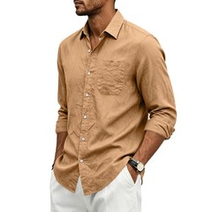 Summer Autumn Loose Lapel Men’s Casual Shirt