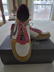 Karyoka leather comfort shoes multicolor loafers lace up women’s 39M/8.5 EUC