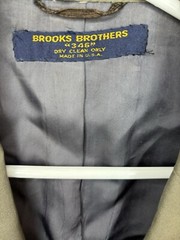 Vintage Brooks Brothers Men’s 38L Long Gray Wool Blazer Jacket Made in USA