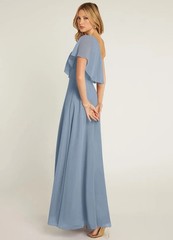 Cold Shoulder Ruffle Maxi Dress V-Neck Side Slit wedding guest or grad dress