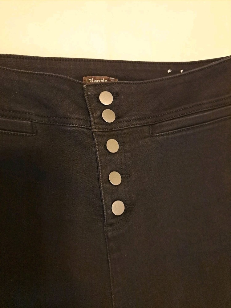 J. McLaughlin Oaks Jean BLACK SZ 10 Excellent Condition Returns Accepted
