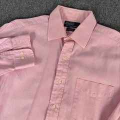 Vintage Polo Ralph Lauren Shirt Mens 16 32/33 Pink Curham 100% Cottton