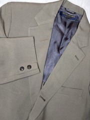 Vintage Brooks Brothers Men’s 38L Long Gray Wool Blazer Jacket Made in USA