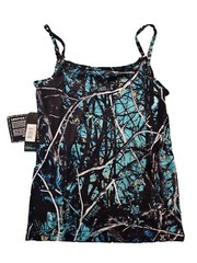 Moonshine Camo Muddy Girl Women’s 2XL Tank Top Camisole Teal Camo NWT