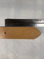 Horween Natural Veg Tan Horsehide 10oz Leather Work Belt 1.5 Inch Nickel Buckle