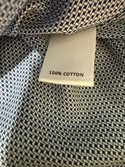 Murano Liquid Luxury Men’s Slim Fit Button-Up Shirt Blue Geometric Size S