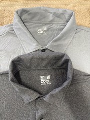 32 DEGREES Cool Men’s Polo Performance 2 Pack polo shirt (GRAY/LT GRAY XL )NWOT