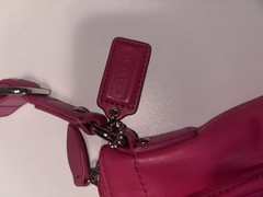 Pink Coach Ashley Crossbody or shoulder bag, silver hardware. 2009