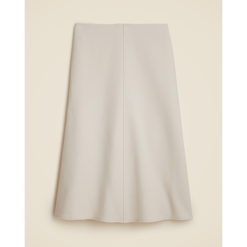 NWT J.Crew Wool Blend A-Line Skirt Size 18 Natural Beige Italian Fabric Classic