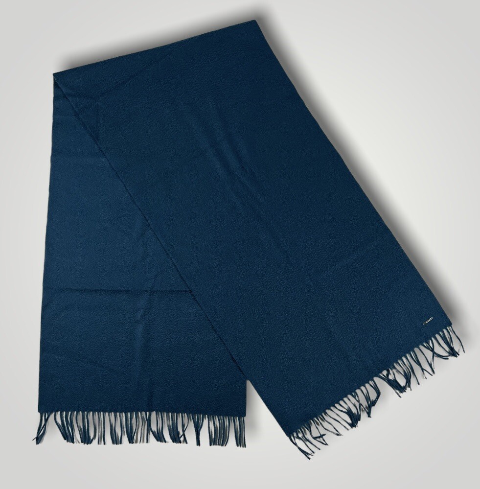 Loro Piana Blue 100% Cashmere Large Grande Unita Scarf Made in Italy