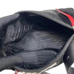 Prada Studded Crossbody Bag Black Red Tessuto Nylon (sa062226b6r)