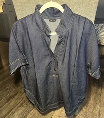 Dolman Sleeve Denim Tunic Talbots Large NWOT Never worn
