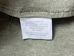 Lila Ryan Linen Blend High Waisted Shorts Size 6 Olive Green Side Button