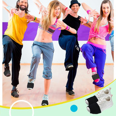 8 Pairs Socks for Dancing on Smooth Floors Dance Socks over Sneakers Dance Shoe