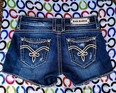 Rock Revival Becky Dark Wash Jean Shorts