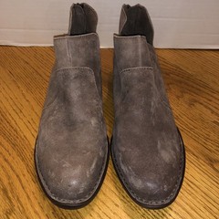 BORN Womens Leather Ankle Boots Shoes 9.5Medium (M) D89955 CQC23 GRAY