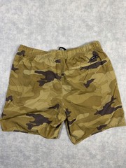 RVCA Shorts Mens Medium Green Camo Bermuda Elastic Waist Lined Drawstring Casual