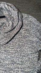 Merona Women’s XS Regular Gray/White Marled Cowl Neck Knit Pullover Sweater