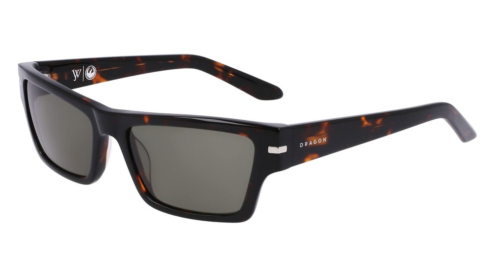 New Dragon Josiah LL 240 Shiny Tortoise Sunglasses, Green G15 Luma Lens