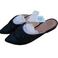 A New Day, Black Elle Flats and Slip Ons, Size 8-1/2 (8.5) + Free Shipping