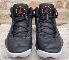 🔥 Nike Air Jordan 6 Rings • 322992-063 Black & Red Basketball Shoes Men Sz 8.5