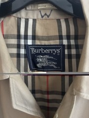 VTG Burberry Prorsum Khaki Nova Check Men’s Beige Trench Coat Size 40L