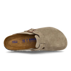 Birkenstock Boston Suede Taupe Soft Footbed Clogs Men’s Shoes Regular/Wide