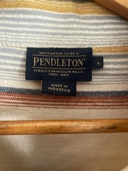 Vtg Pendleton Doublesoft Half Zip Sweater Beige Southwest Aztec Womens Sz L