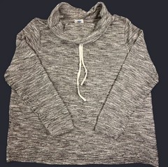 HEATHERED GRAY PULLOVER, SIZE XXL, CHEST 50 IN, LENGTH 27 *see flaws in pics