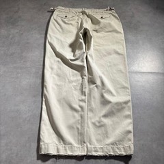 90s Ralph Lauren Wide Leg Chino Baker Military Pants Off White Vintage F/S
