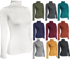 Women’s Basic Turtleneck Long Sleeve Top Shirts Layering Top