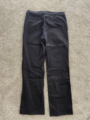 Lila Ryan Black Button Front Pockets Straight Leg Business Casual Pants Sz 2P