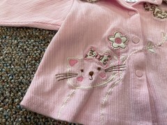 Duck Duck Goose Pink & Leopard Print Cat Girls Cardigan 6-9M