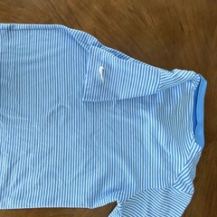 Nike Dri-FIT Men’s Blue/White Striped Short Sleeve Polo Shirt Size L