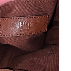 Frye Melissa Cognac Leather Hobo Shoulder Bag Brown Pebbled Leather Handbag