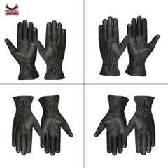 Hugger Men’s Deerskin Water Resistant Leather Motorcycle Driving Riding Gloves