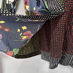 Diane Von Furstenberg Mini Wrap Dress Sz S Silk Long Sleeve Patchwork Crossover
