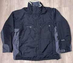 Columbia Jacket Mens L Black Full Zip 2in1 Shell With Detachable Liner