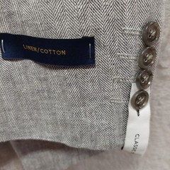 Stafford Linen Cotton Herringbone Sport Coat Blazer 42 To 52 S,R, L Multi Color