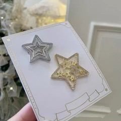 Novelty 2026 Holiday Hair Clips 2pieces Logo Silver Gold Unopened