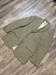 Vintage Bill Blass Black Label 100% Camel Hair Blazer Sport Coat Olive Green 42R